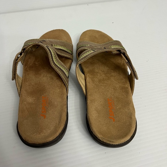 JSPORT sandals women’s size 9M Tan/Gray - Picture 2 of 6